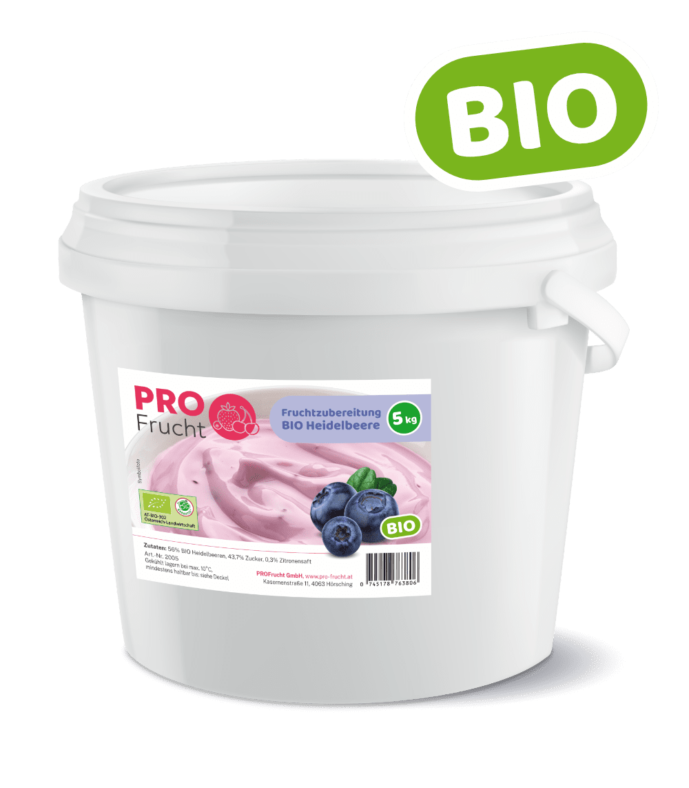 BIO Fruchtzubereitung Heidelbeere, 5kg Gebinde