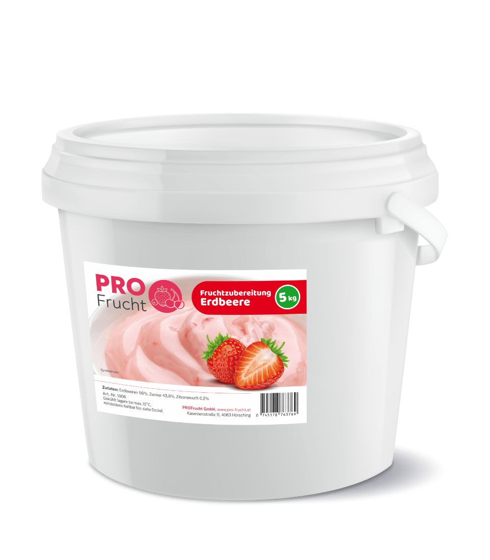 Fruchtzubereitung Erdbeere, 5kg Gebinde